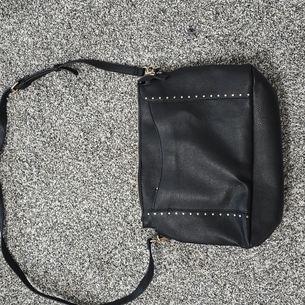 Black with gold stud purse